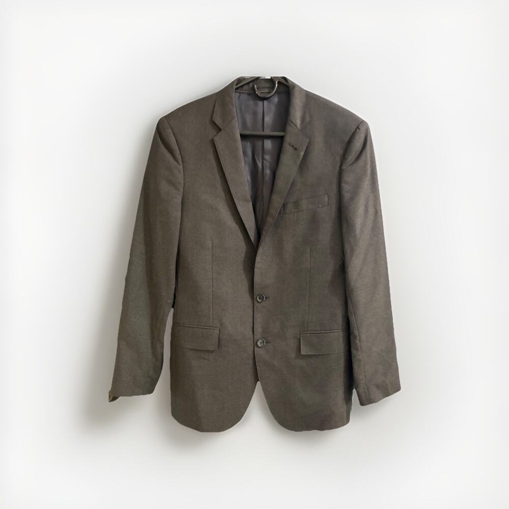 J Crew Jacket Mens 39R Gray Ludlow Loro Piana Super 120s Wool Italian Fabric